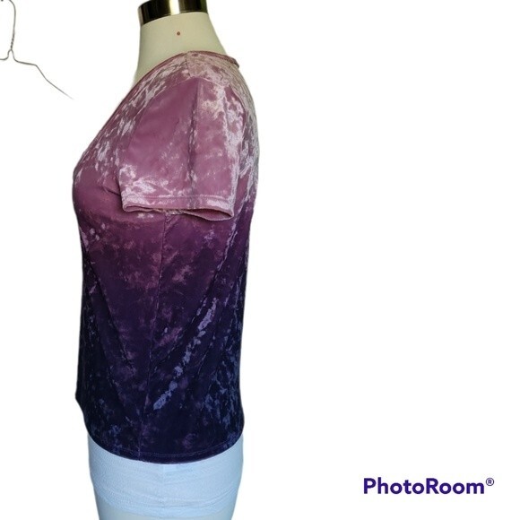 AEO OMBRE CRUSHED VELVET TEE - M - Picture 6 of 10